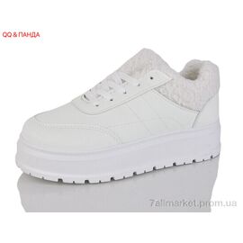 Кросівки жіночі модні Зима T018 white (8 пар р.36-41) "QQ&Панда" недорого оптом від прямого постачальника