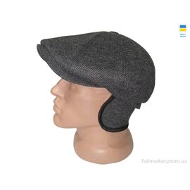 Кепка для чоловіків Зима 0488 сірий (5 шт. р.сітка56-60) "Mabi" недорого оптом від прямого постачальника