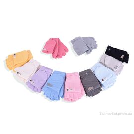 Фотография Варежки детские Весна/осень 1846 mix (12 шт. р.сетка 6-8) "KUINH" недорого оптом от прямого поставщика