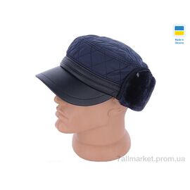 Фотография Кепка для мужчин Зима 0498 німка зимова вуха хутро синій (4 шт. р.сетка 57-60) "Mabi" недорого оптом от прямого поставщика