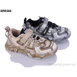 Фотография Кроссовки детские модные Весна/осень 2686 mix (10 пар р.37-41) "Super Gear" недорого оптом от прямого поставщика
