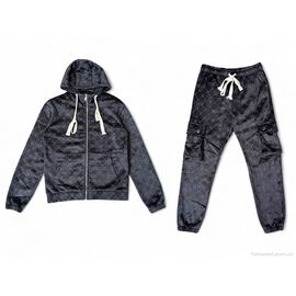 Фотография Спортивный костюм мужской Зима A127 black (5 шт. р.сетка M-3XL) "Audsa" недорого оптом от прямого поставщика