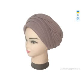 Чалма жіноча Зима 0531 чалма Олена пудра (4 шт. р.сітка56-62) "Mabi" недорого оптом від прямого постачальника