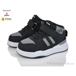 Фотография Кроссовки детские модные Весна/осень T6526 black-grey (6 пар р.21-26) "Clibee-Doremi" недорого оптом от прямого поставщика