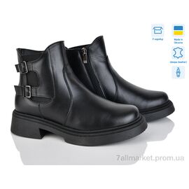 Черевики жіночі стильні Зима 124 чорний к. (6 пар р.36-41) "Mona Lisa" недорого оптом від прямого постачальника