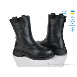 Фотография Ботинки женские стильные зима 826 чорний к. (6 пар р.37-42) "Mona Lisa" недорого оптом от прямого поставщика