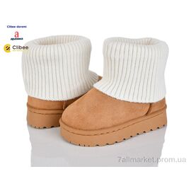 Фотография Угги детские утепленные зима F950B camel (8 пар р.25-30) "Clibee-Doremi" недорого оптом от прямого поставщика
