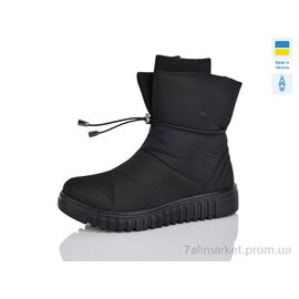 Дутики жіночі утеплені Зима 44-12 чорний (6 пар р.38-42) "Lot Shoes" недорого оптом від прямого постачальника