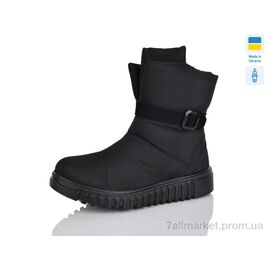 Дутики жіночі утеплені Зима 44-17 чорний (6 пар р.38-42) "Lot Shoes" недорого оптом від прямого постачальника