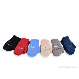 Фотография Варежки детские Зима 2524 (2-3) mix (12 шт. р.сетка 2-3) "KUINH" недорого оптом от прямого поставщика