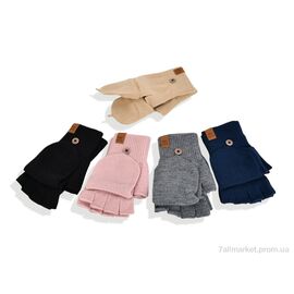 Фотография Варежки для женщин Зима 2532 mix (12 шт. р.сетка One size) "KUINH" недорого оптом от прямого поставщика