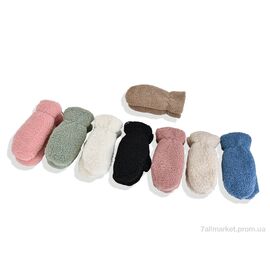 Фотография Варежки детские Зима A2-4 mix (12 шт. р.сетка 6-10) "KUINH" недорого оптом от прямого поставщика