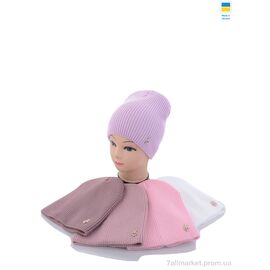 Жіноча шапка Зима SP003-1 подвійна mix (5 шт. р.сітка54-58) "Angelica" недорого оптом від прямого постачальника