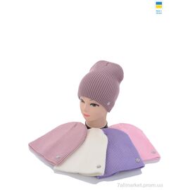 Жіноча шапка Зима SP003-2 подвійна mix (5 шт. р.сітка54-58) "Angelica" недорого оптом від прямого постачальника