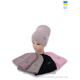 Жіноча шапка Зима SW032-5 на флісі mix (5 шт. р.сітка56-60) "Angelica" недорого оптом від прямого постачальника