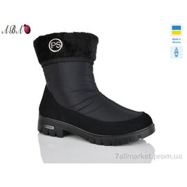 Фотография Ботинки женские стильные зима 3404 чорний (6 пар р.37-41) "Aba" недорого оптом от прямого поставщика