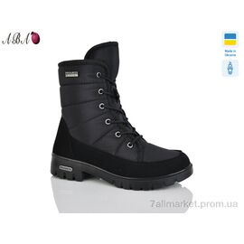 Фотография Ботинки женские стильные зима 3406 чорний (6 пар р.37-41) "Aba" недорого оптом от прямого поставщика