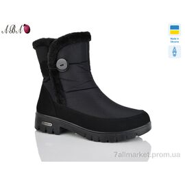 Фотография Ботинки женские стильные зима 3412 чорний (6 пар р.37-41) "Aba" недорого оптом от прямого поставщика