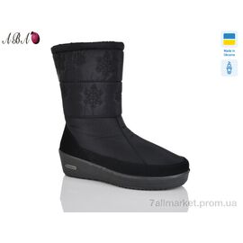 Чоботи жіночі зручні Зима 3005 чорний (6 пар р.37-41) "Aba" недорого оптом від прямого постачальника