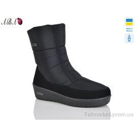 Чоботи жіночі зручні Зима 3010 чорний (6 пар р.37-41) "Aba" недорого оптом від прямого постачальника