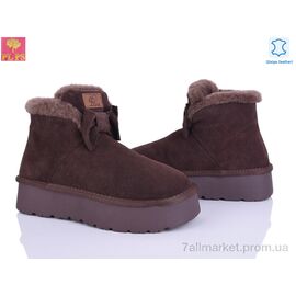 Уггі жіночі утеплені Зима A3311 brown (6 пар р.36-40) "PLPS" недорого оптом від прямого постачальника