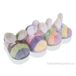Фотография Тапки детские домашние зима 4134-1 mix (12 пар р.30-35) "BABYSHOP" недорого оптом от прямого поставщика
