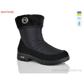 Черевики жіночі стильні Зима 3404 чорний (6 пар р.37-41) "QQ&Панда" недорого оптом від прямого постачальника