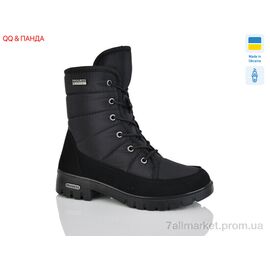 Черевики жіночі стильні Зима 3406 чорний (6 пар р.37-41) "QQ&Панда" недорого оптом від прямого постачальника