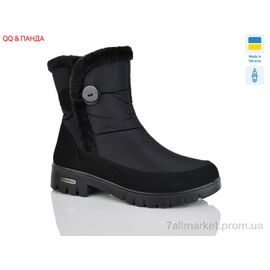Черевики жіночі стильні Зима 3412 чорний (6 пар р.37-41) "QQ&Панда" недорого оптом від прямого постачальника