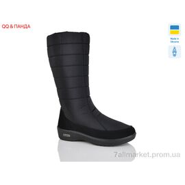 Чоботи жіночі зручні Зима П2012 чорний (6 пар р.37-41) "QQ&Панда" недорого оптом від прямого постачальника