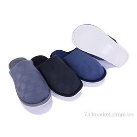 Тапки чоловічі домашні Весна/осінь D385 mix (6 пар р.41-46) "Vladimir" недорого оптом від прямого постачальника