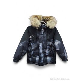 Куртка дитяча Зима 20920 чорний (3 шт. р.сітка8-11) "Kids-modnik" недорого оптом від прямого постачальника
