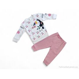 Дитяча піжама Весна/осінь 35652 т.пудровий реглан-штани (4 шт. р.сітка6-24) "Kids-modnik" недорого оптом від прямого постачальника