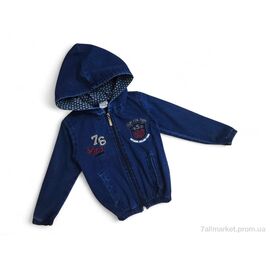 Батник дитячий Весна/осінь 8000 т.синій (5 шт. р.сітка3-7) "Kids-modnik" недорого оптом від прямого постачальника