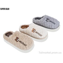 Тапки жіночі для будинку Зима 7818 mix (12 пар р.36-41) "Super Gear" недорого оптом від прямого постачальника