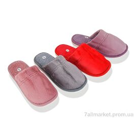 Фотография Тапки женские для дома зима Шльопки Ж 19 mix (12 пар р.36-41) "Progress" недорого оптом от прямого поставщика