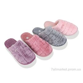 Фотография Тапки женские для дома зима Шльопки Ж 18 mix (12 пар р.36-41) "Progress" недорого оптом от прямого поставщика