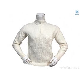 Светр чоловічий Весна/осінь 25008 молочний (3 шт. р.сіткаL-2XL) "TurkishBrend" недорого оптом від прямого постачальника