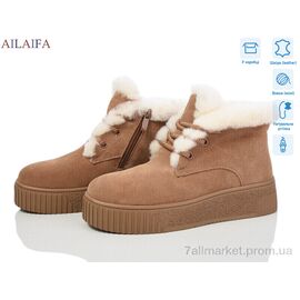 Фотография Ботинки женские стильные зима P1033-9 (6 пар р.36-41) "Ailaifa" недорого оптом от прямого поставщика
