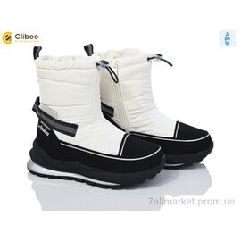 Дутики дитячі утеплені Зима TJ1013P-1  white (8 пар р.32-37) "Clibee" недорого оптом від прямого постачальника