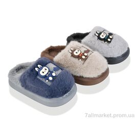 Фотография Тапки детские домашние зима 4030 mix (12 пар р.28-33) "BABYSHOP" недорого оптом от прямого поставщика