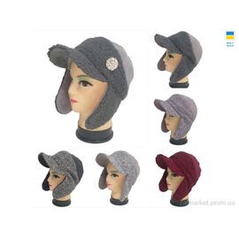 Жіноча шапка Зима 0563 mix (5 шт. р.сітка56-60) "Mabi" недорого оптом від прямого постачальника