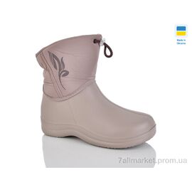 Чоботи з піни жіночі Зима D335-1 бежевий (6 пар р.37-41) "Inblue" недорого оптом від прямого постачальника