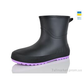 Фотография Резиновая обувь женская Весна/осень БЖ15-2 чорний (5 пар р.37-41) "Inblue" недорого оптом от прямого поставщика