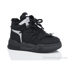 Кросівки жіночі модні Зима M23 black (8 пар р.36-41) "Xifa" недорого оптом від прямого постачальника