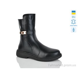 Черевики жіночі стильні Зима 181 чорний к. зима (6 пар р.37-41) "Sali" недорого оптом від прямого постачальника