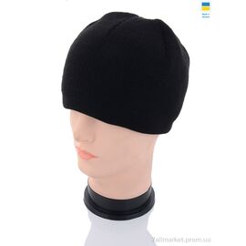 Шапка чоловіча Зима MW006-1 на флісі black (5 шт. р.сітка56-62) "Angelica" недорого оптом від прямого постачальника