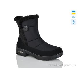 Фотография Ботинки женские стильные зима 3412 чорний (6 пар р.37-41) "Зручне взуття" недорого оптом от прямого поставщика