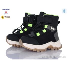 Черевики дитячі зручні Зима I3620 black-green (8 пар р.23-28) "Clibee-Doremi" недорого оптом від прямого постачальника
