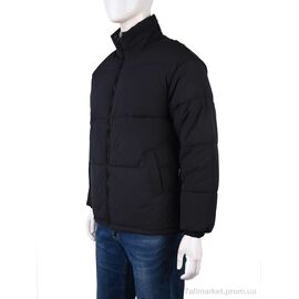 Куртка чоловіча Зима A2022-15 (12030) black (5 шт. р.сіткаXL-5XL) "Obuvok" недорого оптом від прямого постачальника
